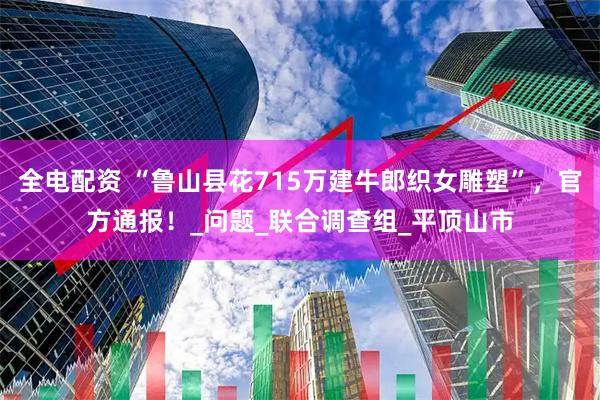 全电配资 “鲁山县花715万建牛郎织女雕塑”，官方通报！_问题_联合调查组_平顶山市